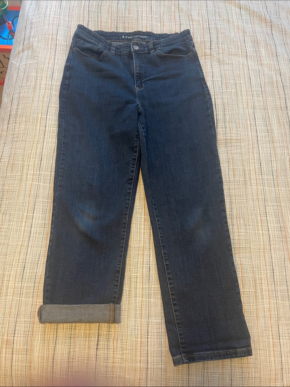 Dark Blue Women's Straight-Leg Jeans
